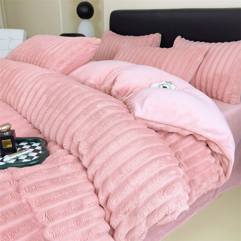 Fluffy Cozy Velvet Winter Essential Bed Sheet Set