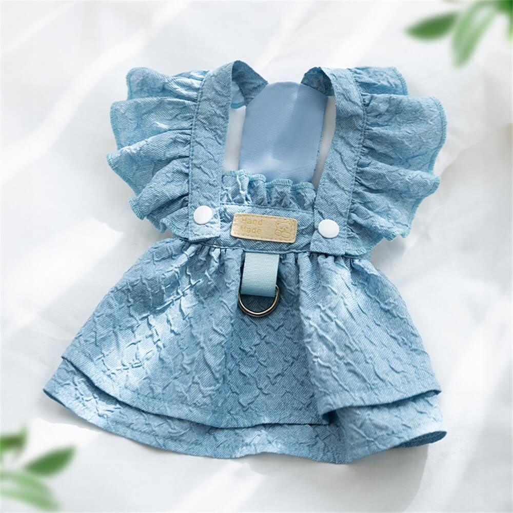 Denim Pinafore Dresses for Dogs - Adorable and Stylish Outfits for Your Pet