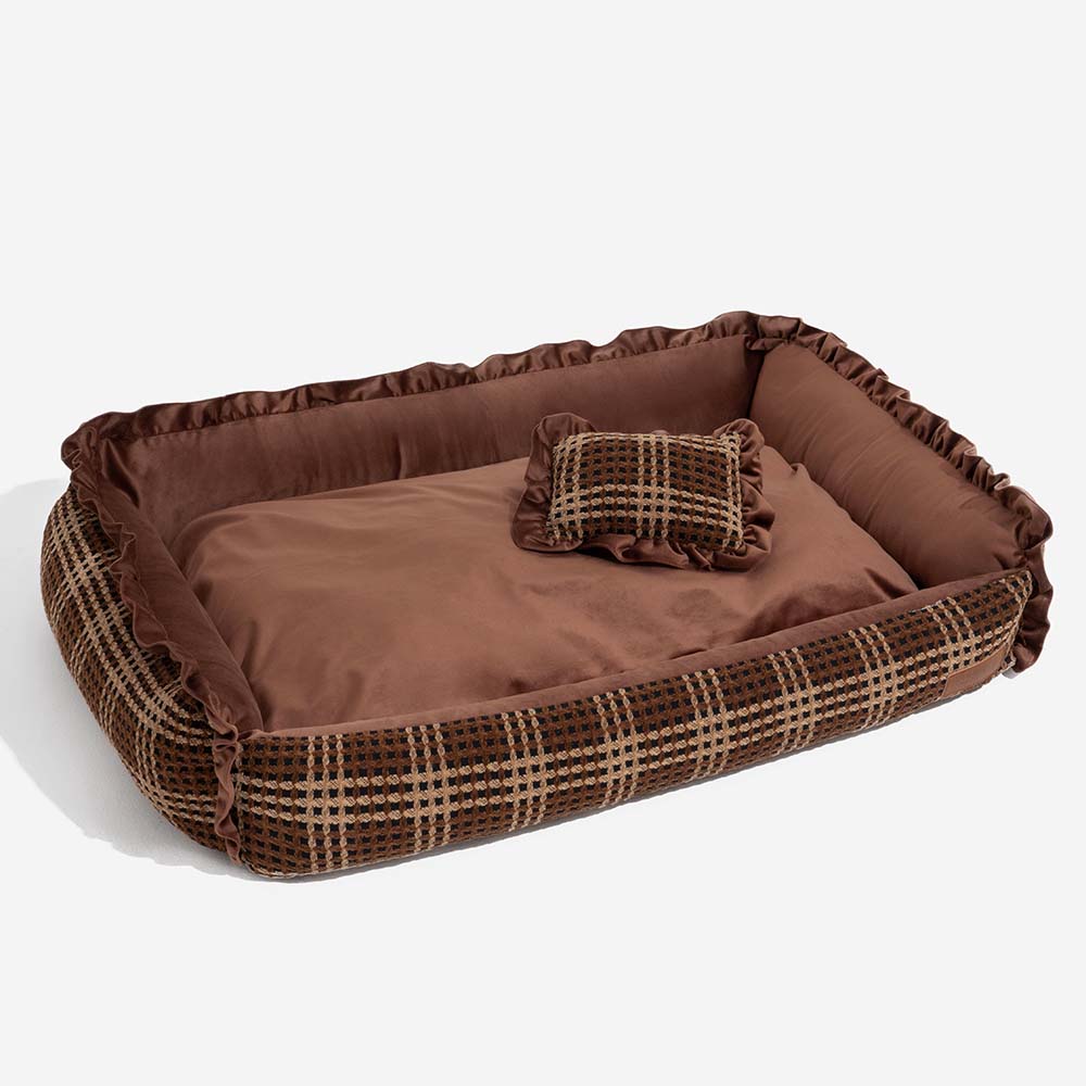 Classic Luxury Washable Cozy Bolster Dog Bed- Bliss Napper