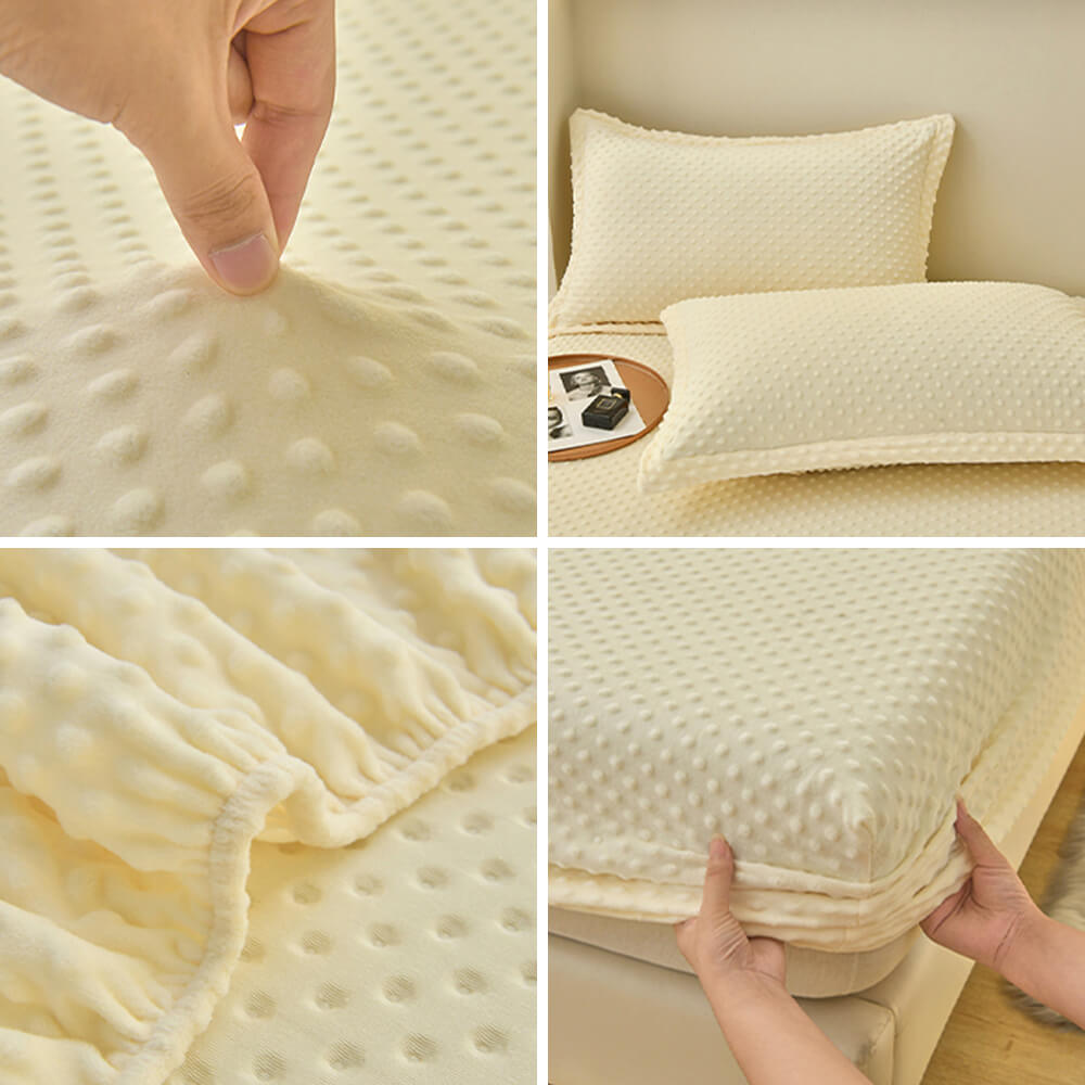 Anti-Static Cozy Massage Touch Fitted Sheet Mattress Cover