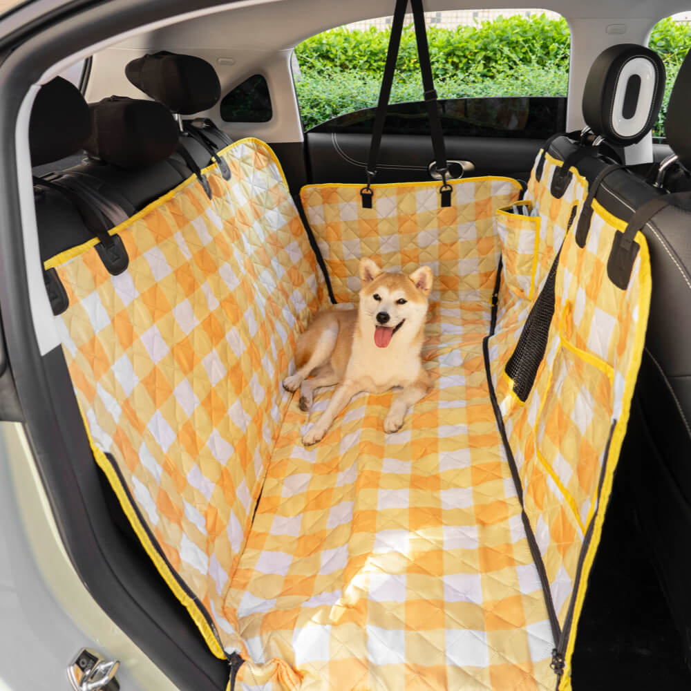 Cubierta de asiento de coche para perros resistente a los arañazos, impermeable, de tela catiónica, Oxford