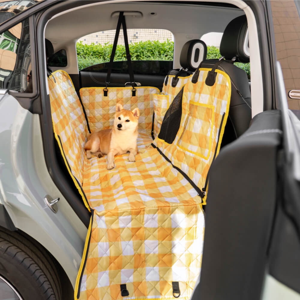 Cubierta de asiento de coche para perros resistente a los arañazos, impermeable, de tela catiónica, Oxford