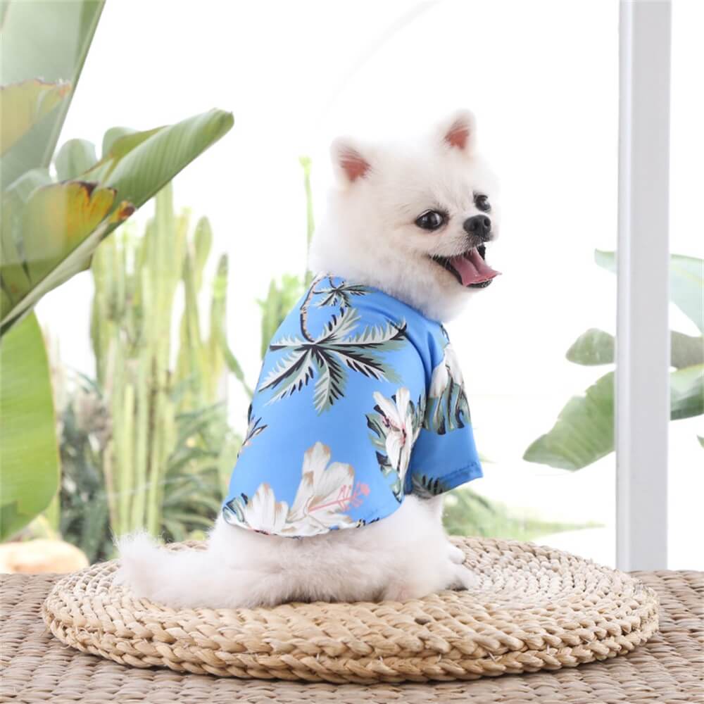 Camisa de piña para perros pequeños a medianos - Ropa ligera de verano hawaiana