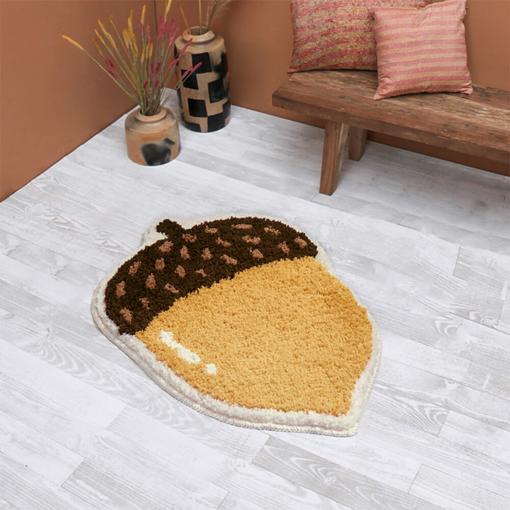 Pinecone Chestnut Multi-Functional Decorative Mat Non-Slip Home Rug