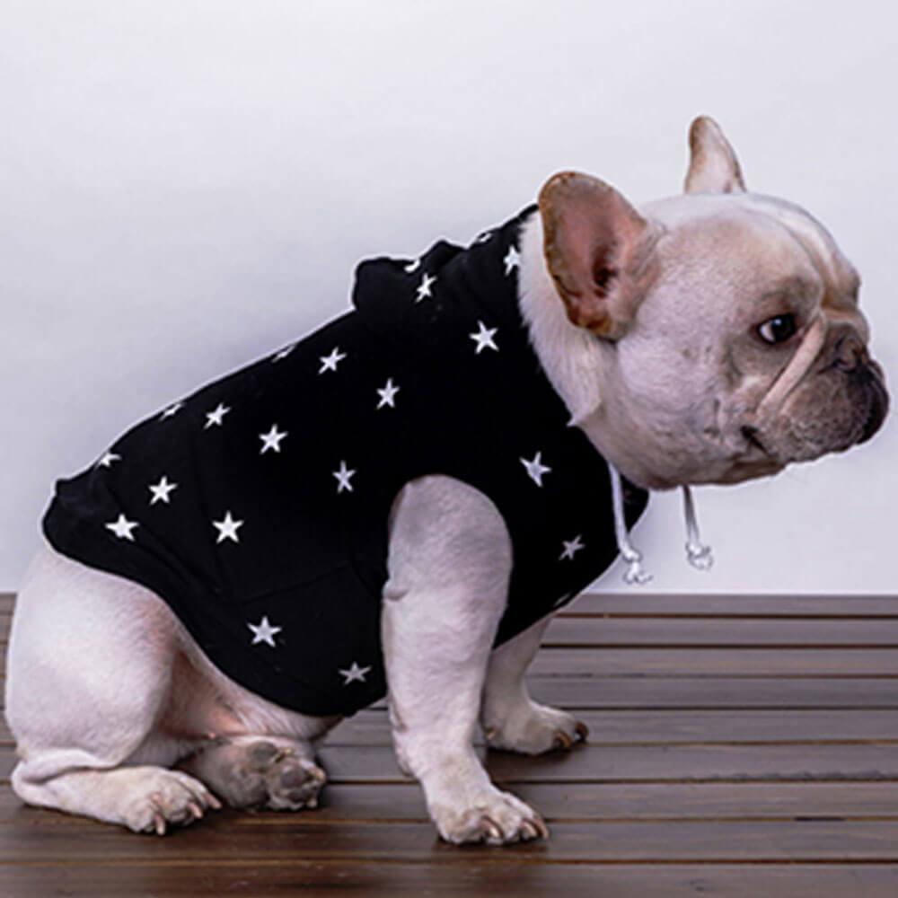 Star Print Dog Hoodie - Warm and Stylish Pet Sweatshirt