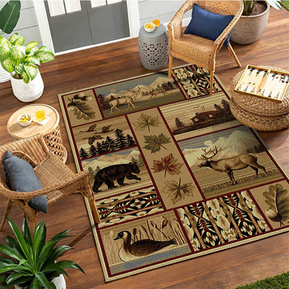 American Western style jungle animal living room sofa Rug