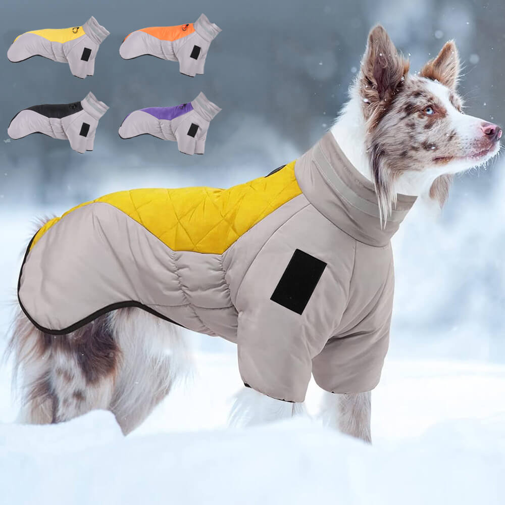 Winter reflective warm big dog cotton jacket - suitable for outdoor adventures