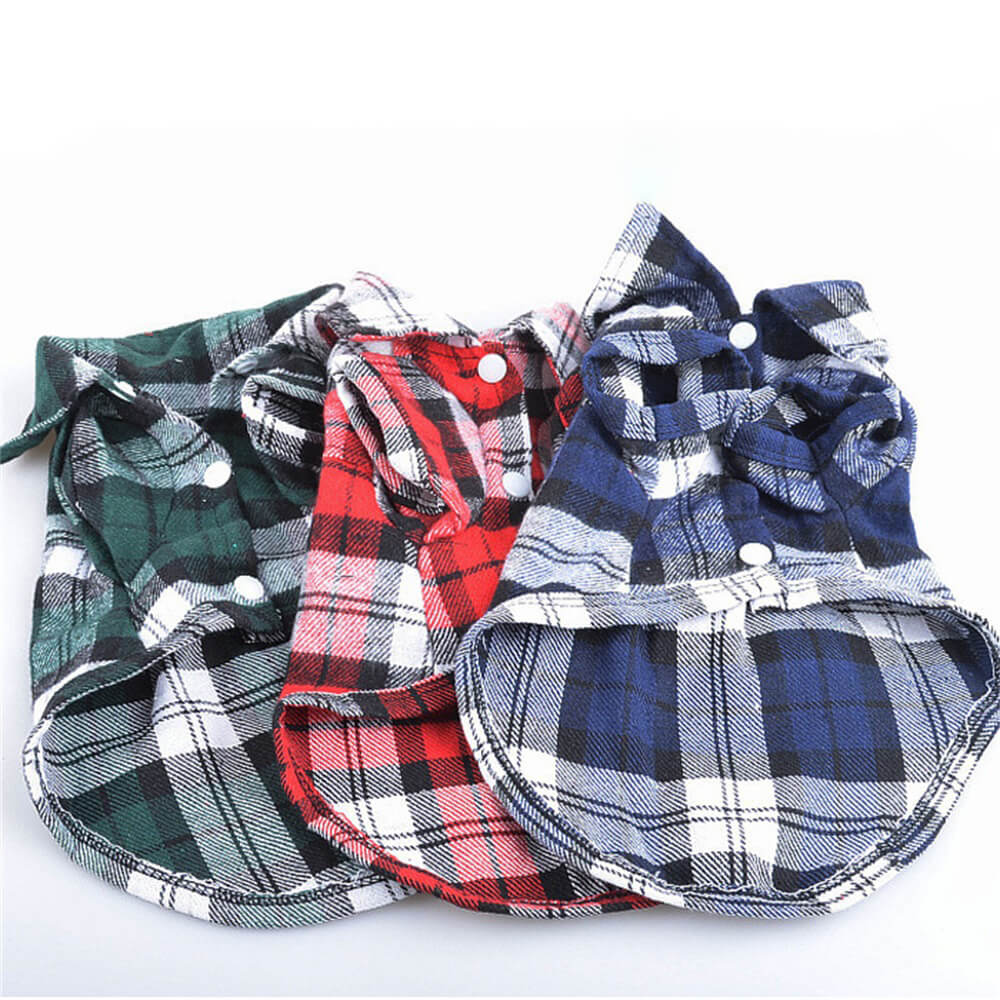 Classic Plaid Dog Shirt - Cozy and Stylish for Every Occasion