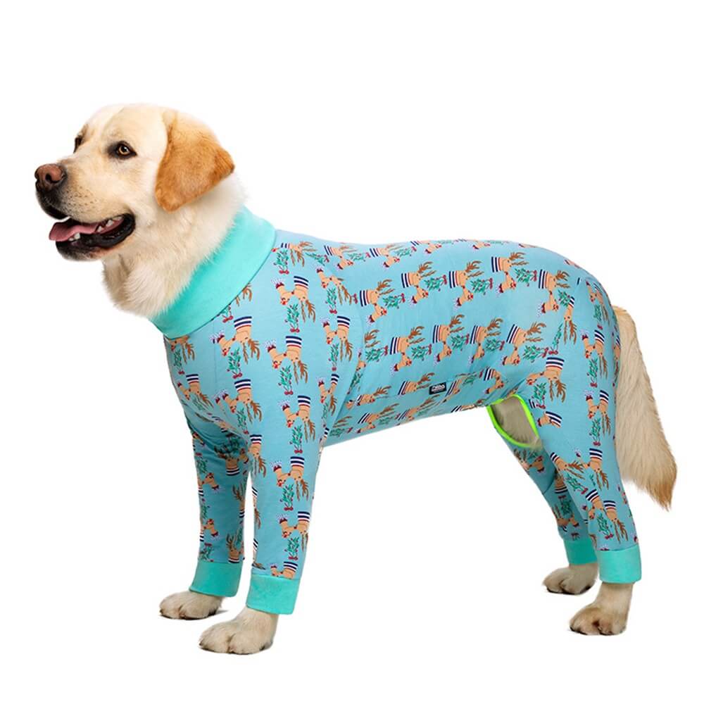 Ropa para perros grandes: pijama fino de cuatro patas con cubierta completa para el vientre