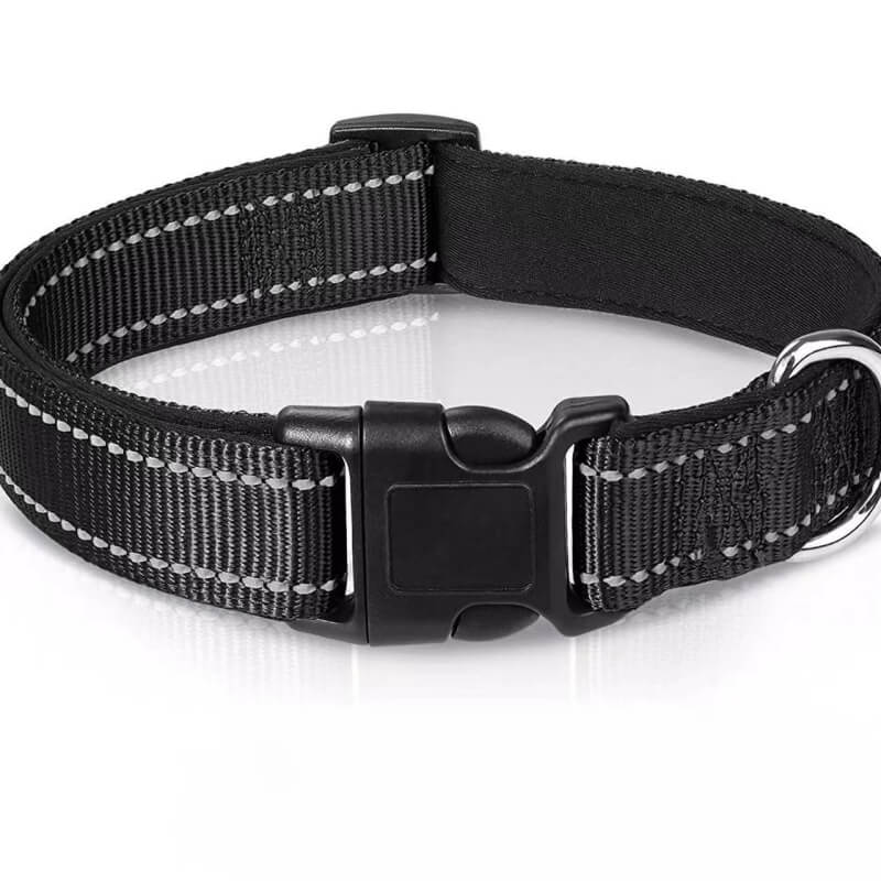 Collar de perro de nailon de seguridad reflectante ajustable