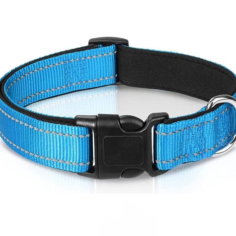 Collar de perro de nailon de seguridad reflectante ajustable