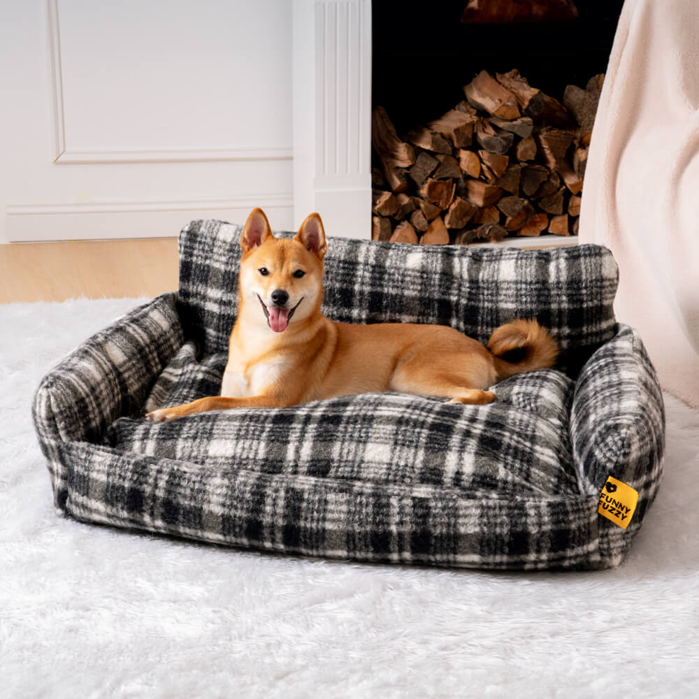 Canapé-lit confortable en peluche pour chien et chat Lazy Holiday