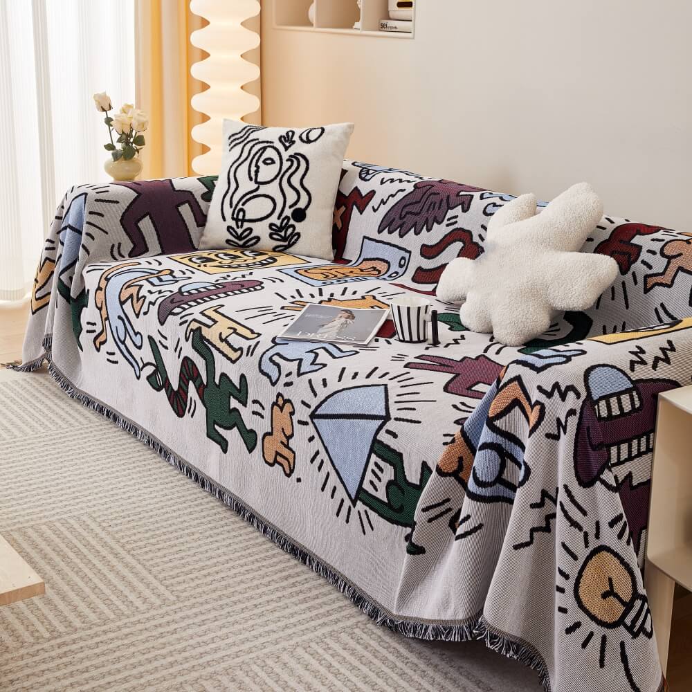 Bohemian Pattern Furniture Protection Sofa Decor Wear-Resistant Couch Cover