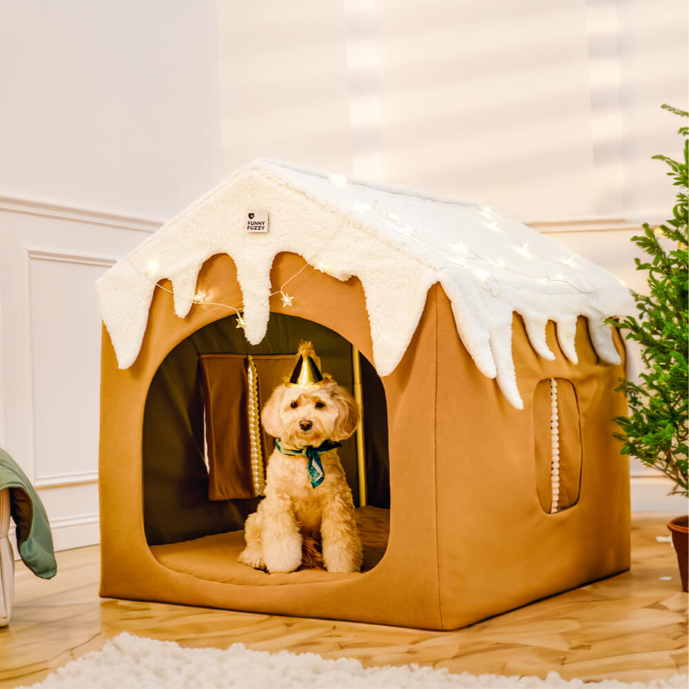 Maison de neige de Noël Chaleur confortable Grande niche pour chien