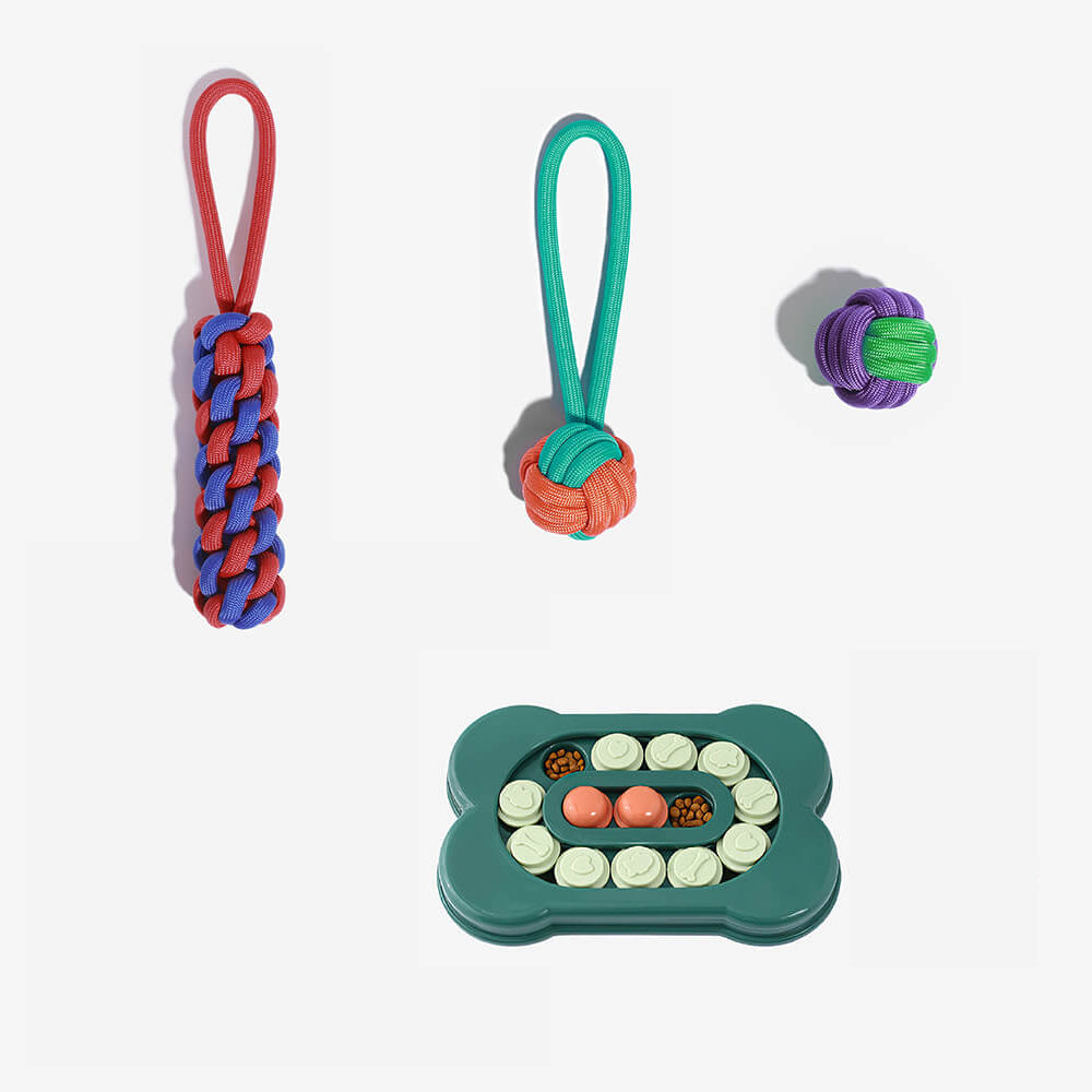 Juego de cesta de regalo de juguete para perros | Squeaky Chew Plush Treats lanza juguetes interactivos