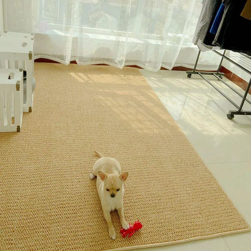 Alfombra para mascotas de sisal sintético Alfombra para habitación resistente a los arañazos