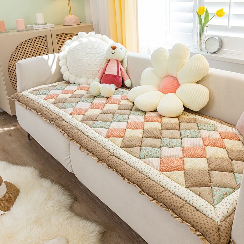 Flower Series Protective Couch Cover Premium Quality Multiple Materials