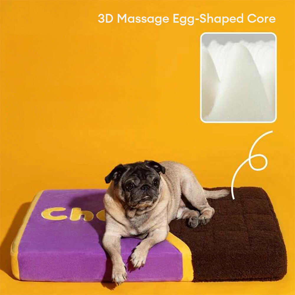 Chocolate Bar Shaped Orthopedic Support Washable Dog & Cat Bed