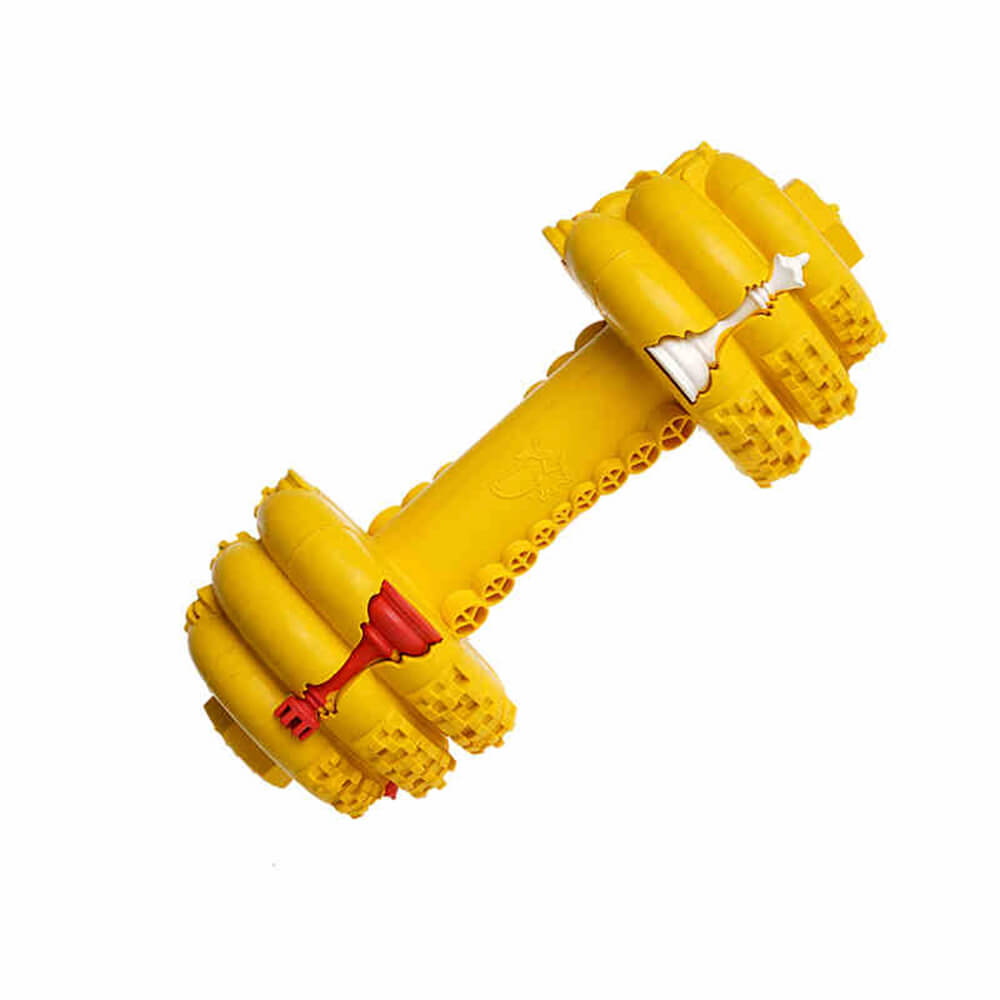 Dumbbell Silicone Slow Feeder Durable Interactive Dog Toy