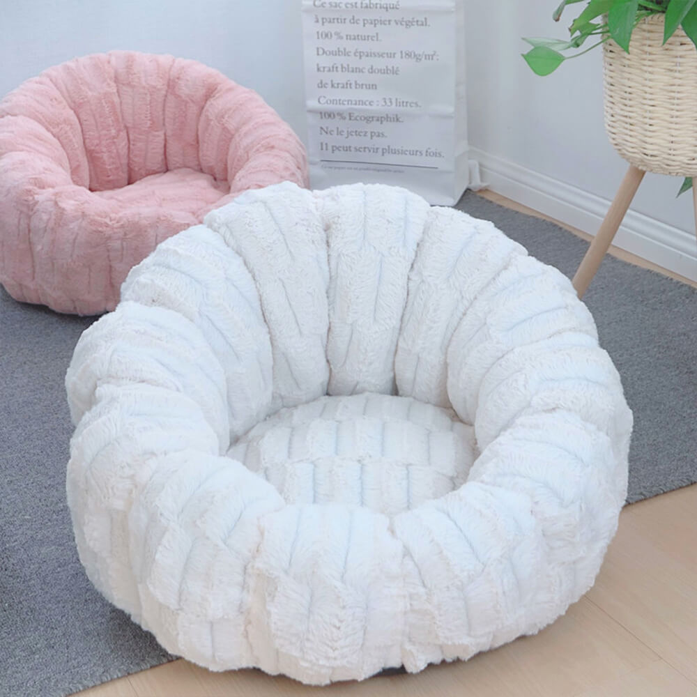 Fluffy Windproof Warm Semi-Enclosed Removable Cushion Dog & Cat Bed