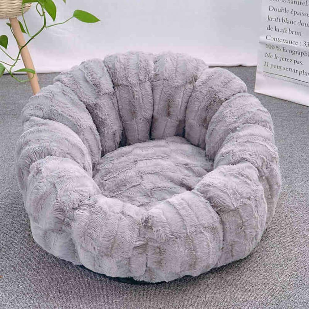 Fluffy Windproof Warm Semi-Enclosed Removable Cushion Dog & Cat Bed