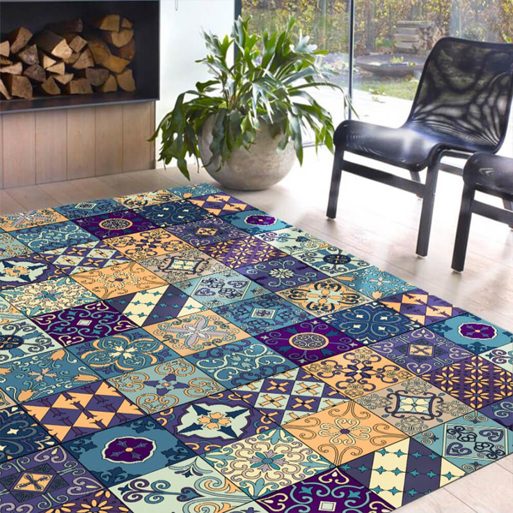 Moroccan Style Home Decor Carpet Anti-Slip Living Room Rug