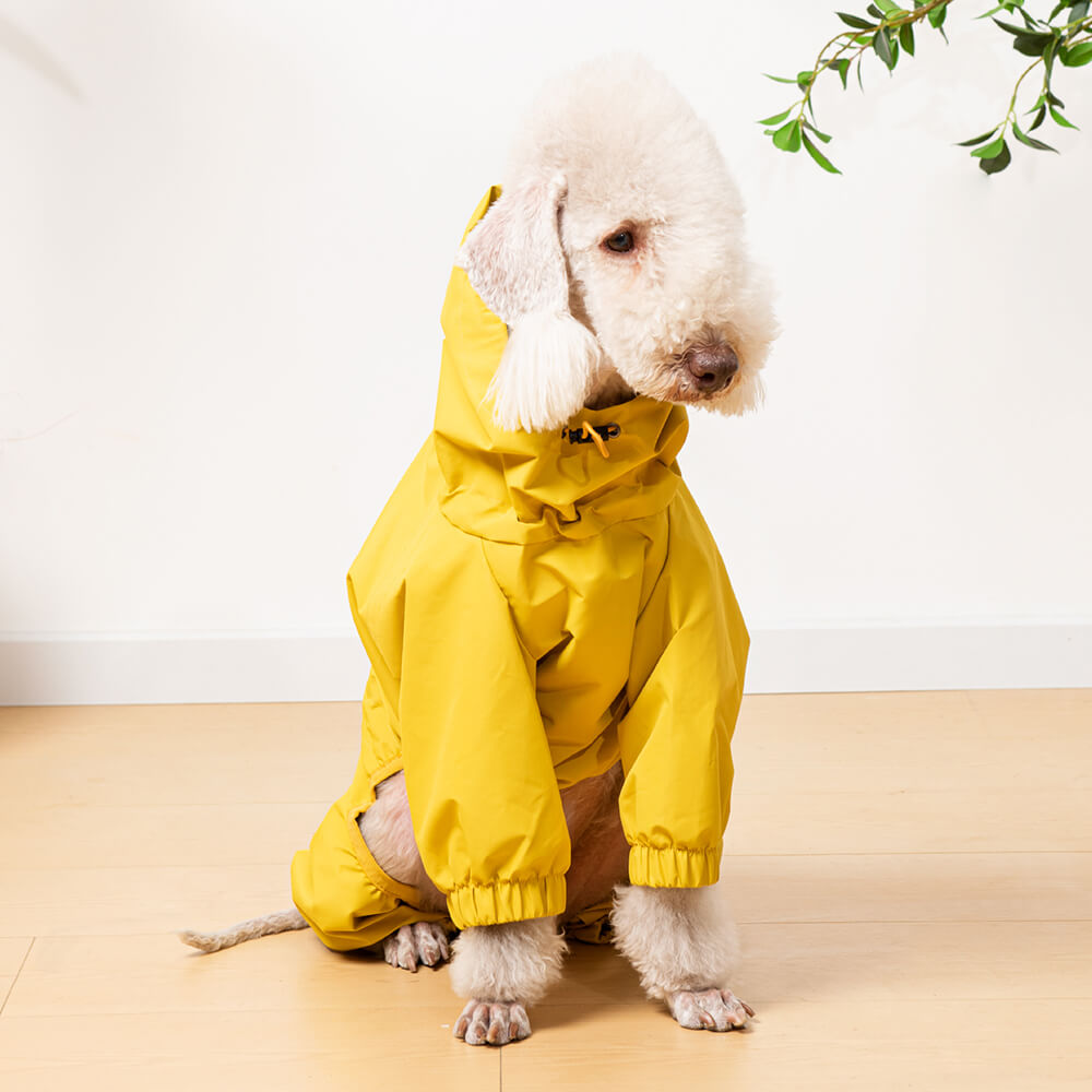 Outdoor Lightweight Waterproof Dog Raincoat with Hood