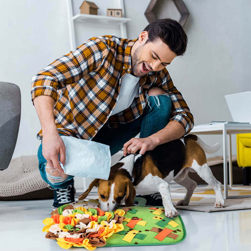 Estera para Snuffle para mascotas, estera de alimentación lenta para perros con forma de copa de vino y flores