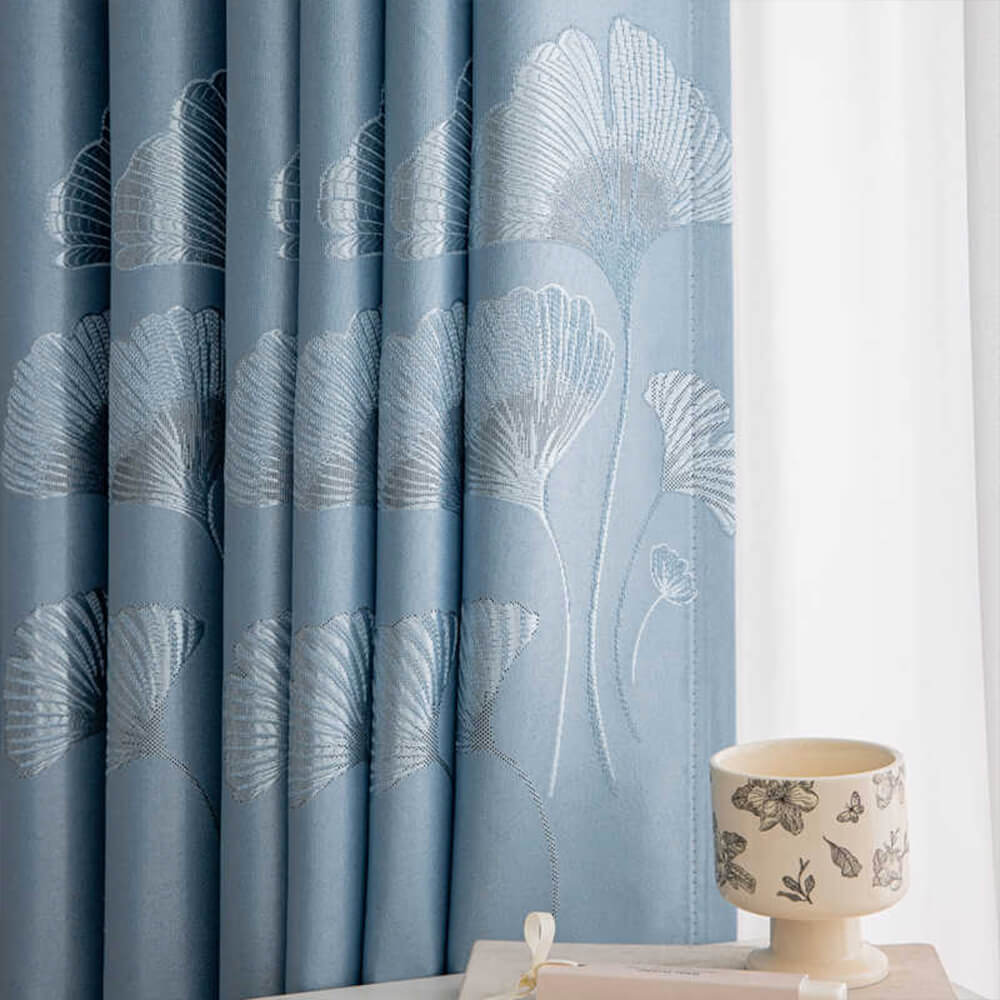 Refined Jacquard Breathable Noise Reduction  Blackout Curtains