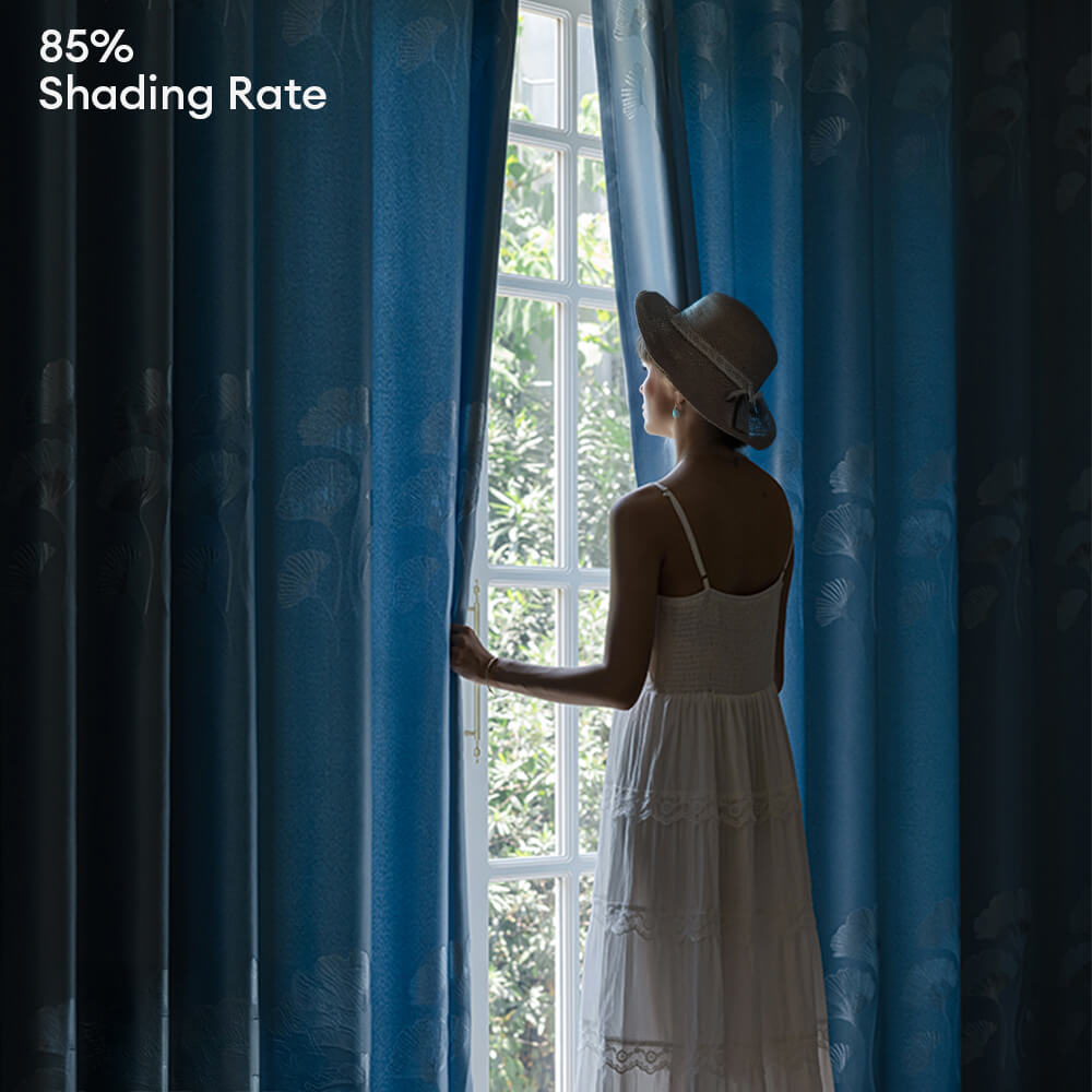 Refined Jacquard Breathable Noise Reduction  Blackout Curtains