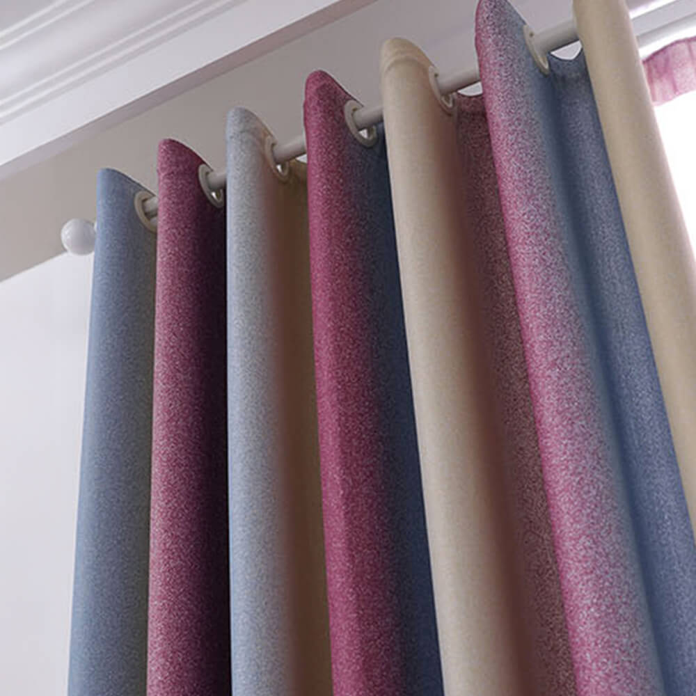 Stylish Mediterranean Gradient Stripe Blackout Curtains