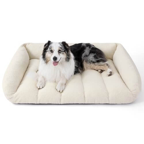 Ultra-Soft Faux Sherpa Fleece Orthopedic Warm Washable Dog Sofa Bed