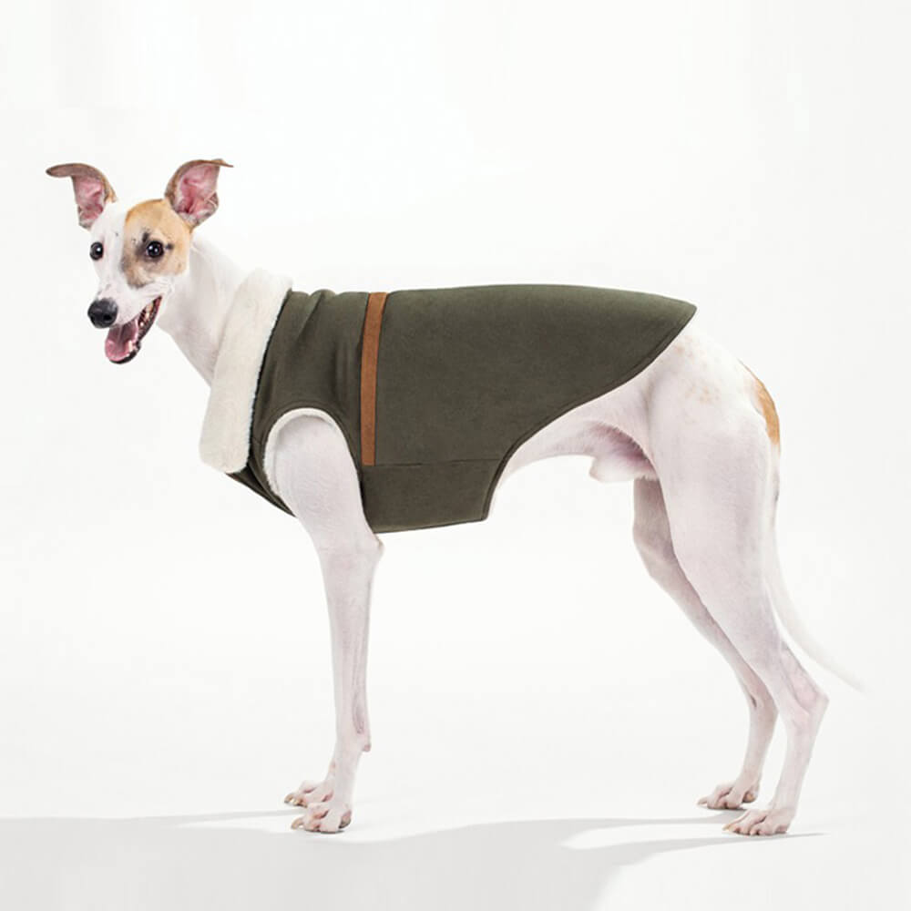 Vintage Faux Suede Coat Lapel Dog Jacket Vest