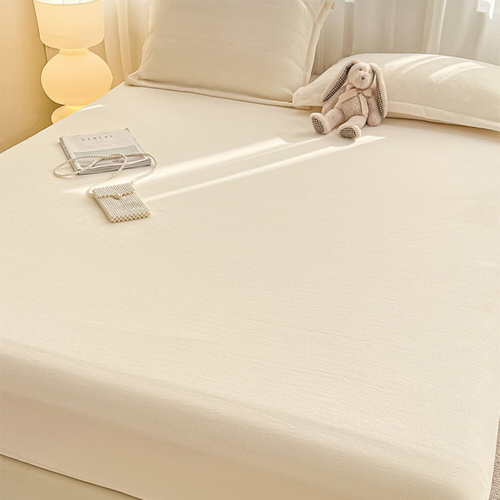 Milk Velvet Soft Fitted Sheet Mattress Cover