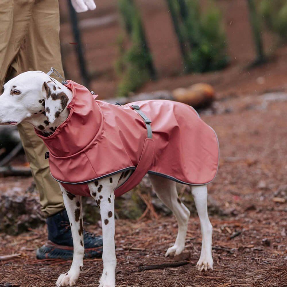 Adjustable Turtleneck Reflective Jacket Dog Human Matching Raincoat