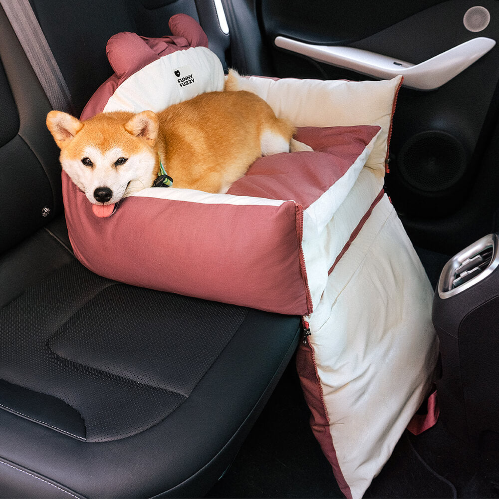 <tc>Cama de seguridad para coche para mascotas con orejas de oso Cama para asiento de coche para perros</tc>