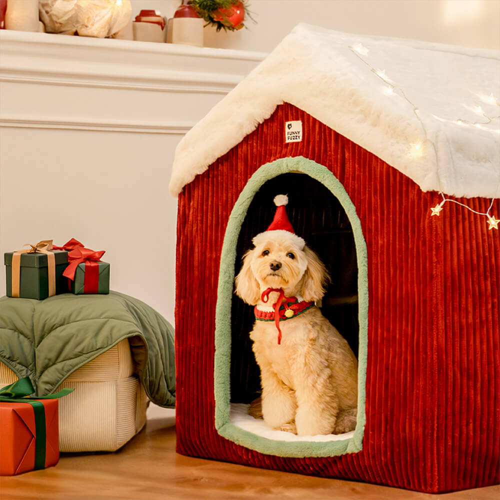 Maison de neige de Noël Chaleur confortable Grande niche pour chien