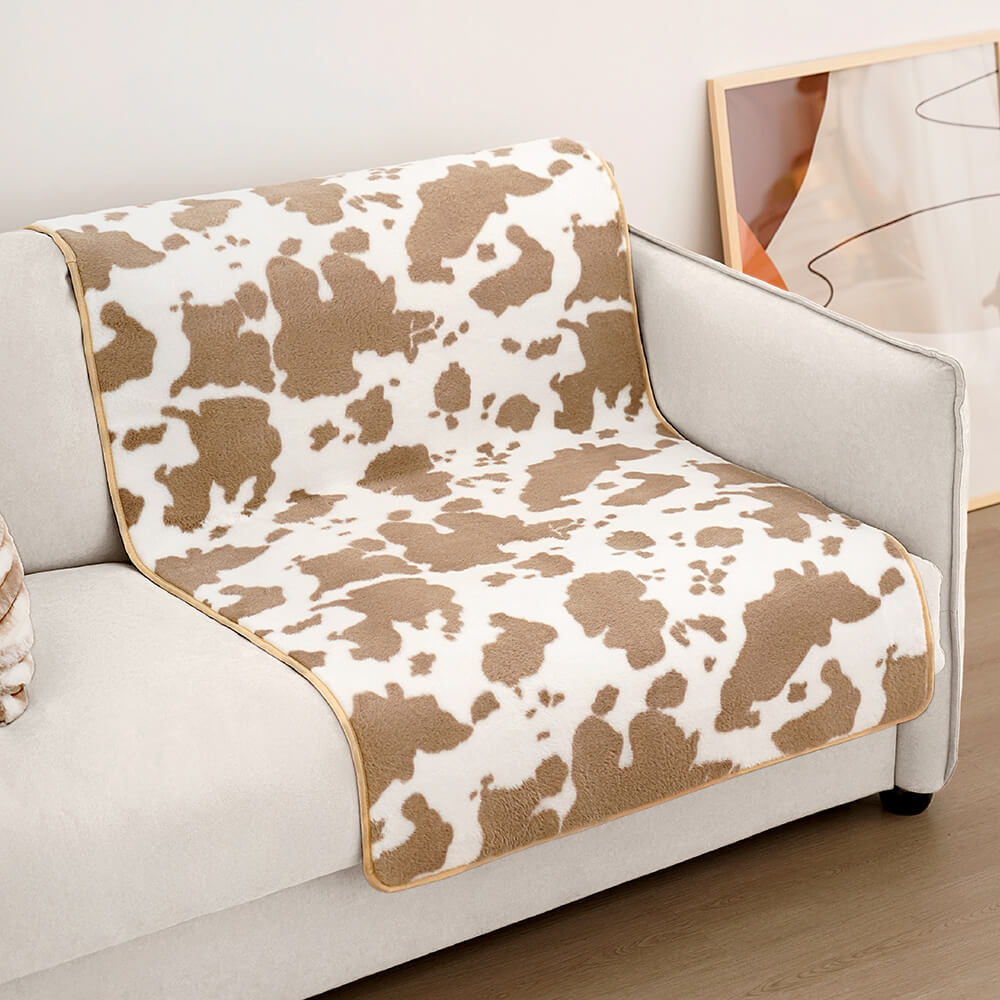 Tapis confortable pour animaux de compagnie à motif de vache à la mode