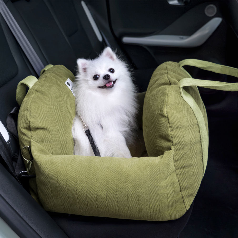 Traversin de voyage à chevrons, lit de sécurité pour chiot et chien, siège d'auto