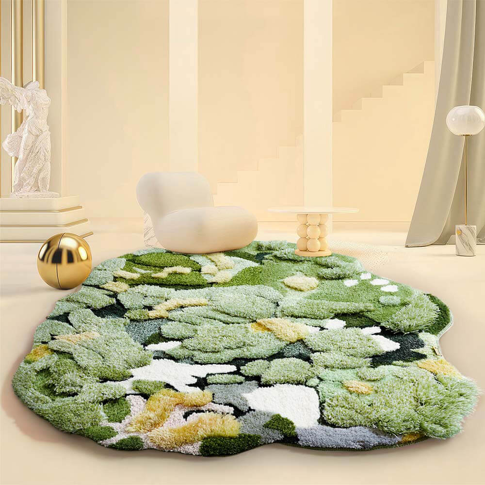 Tapis de mousse de luxe Tapis pour animaux de compagnie en laine touffeté à la main