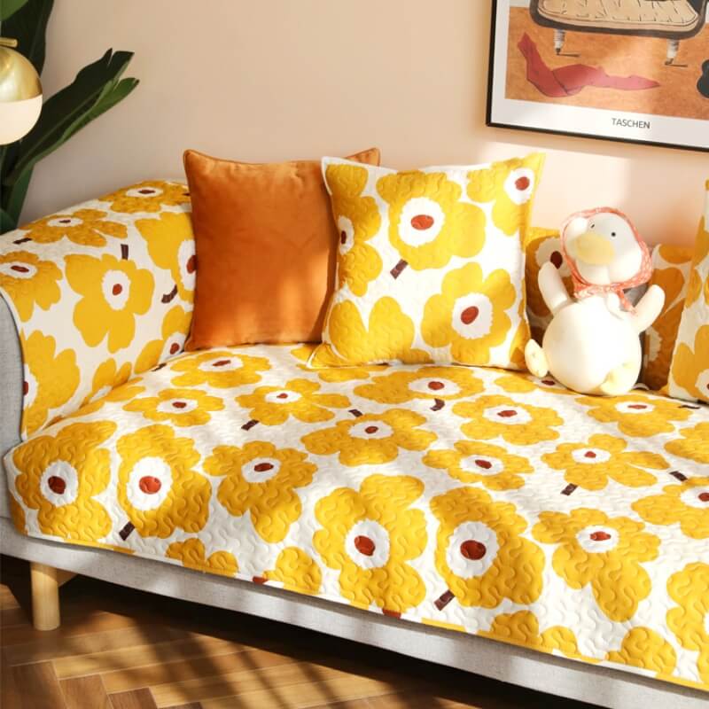 Super Soft Floral Anti-scratch Furniture Protector Couch Cover