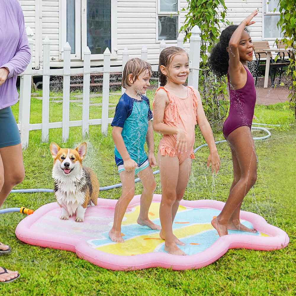 Ice Cream Children Splash Play Mat Dog Sprinkler Pad