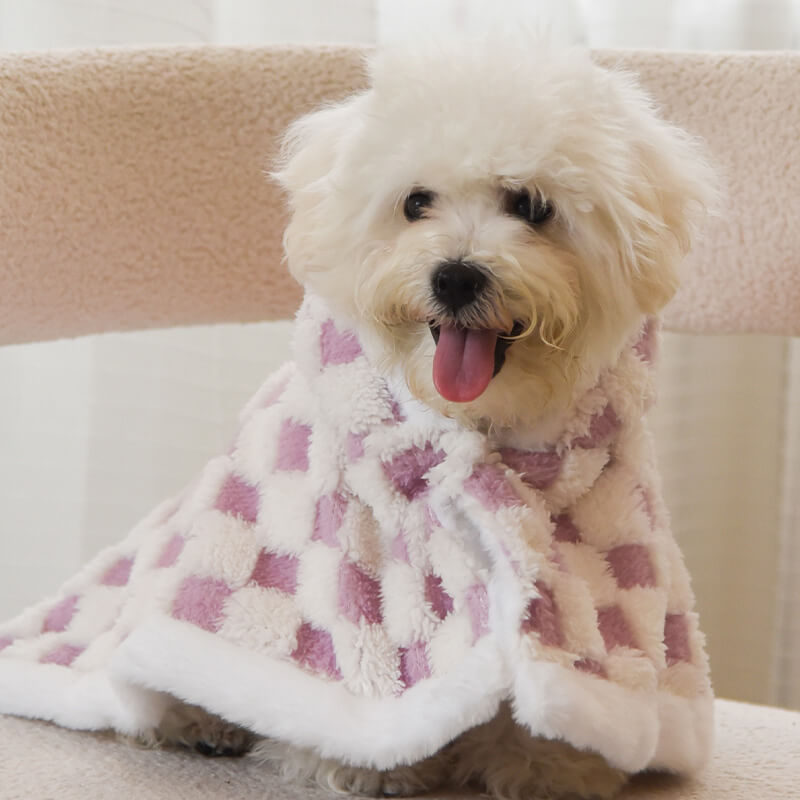 Capa quente para cães e gatos com roupas peludas para animais de estimação