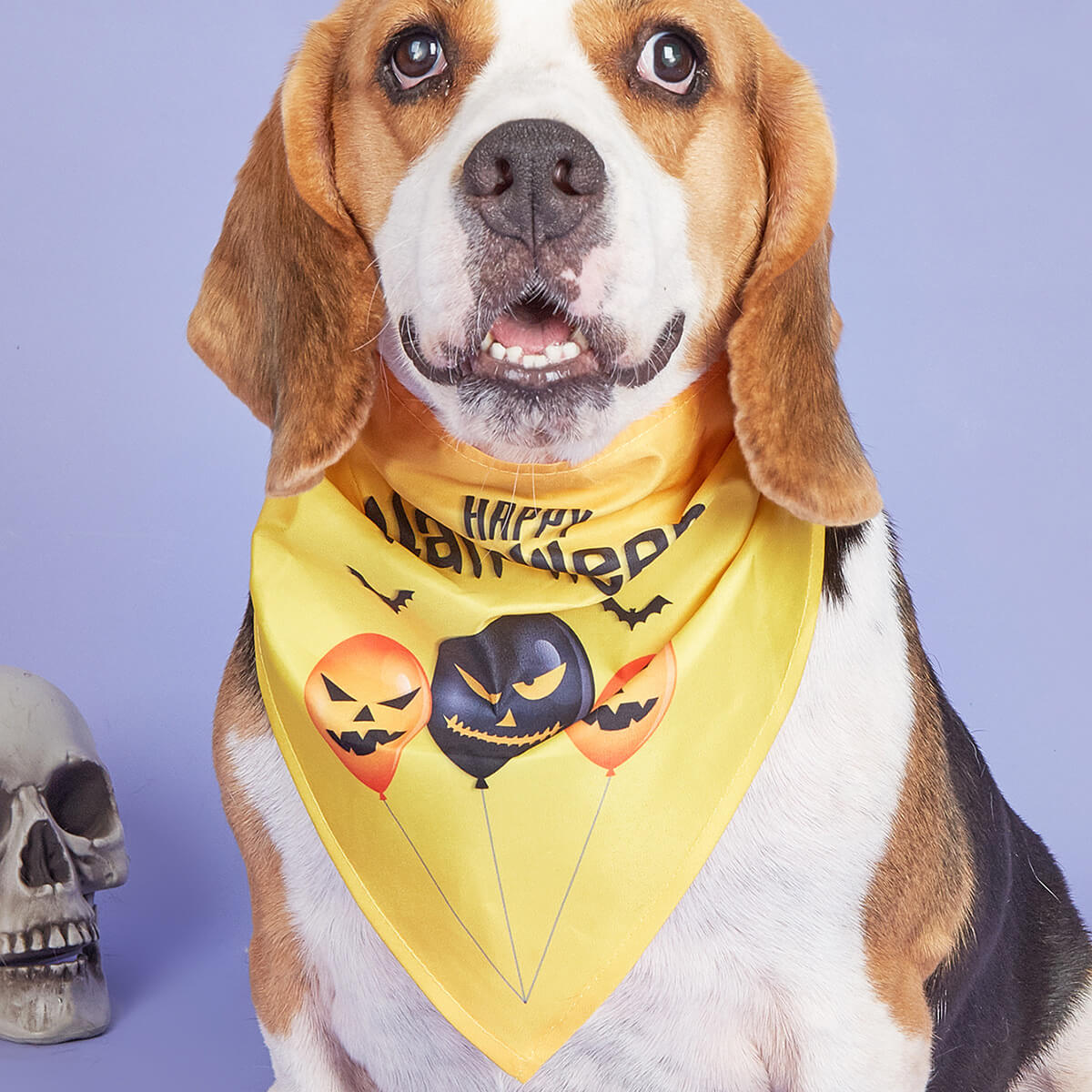 Babadores triangulares fantasma de abóbora de Halloween bandanas para cães