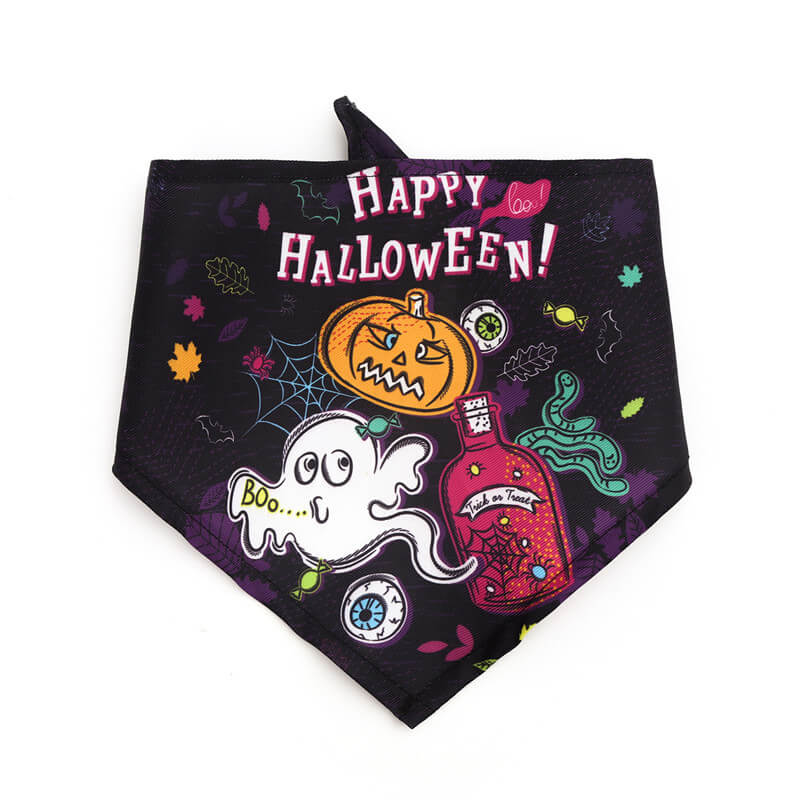 Halloween-Kürbis-Geist-Dreiecks-Lätzchen, Hunde-Bandanas