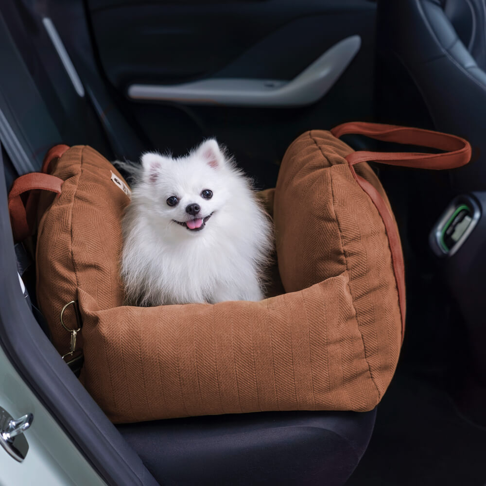 Traversin de voyage à chevrons, lit de sécurité pour chiot et chien, siège d'auto