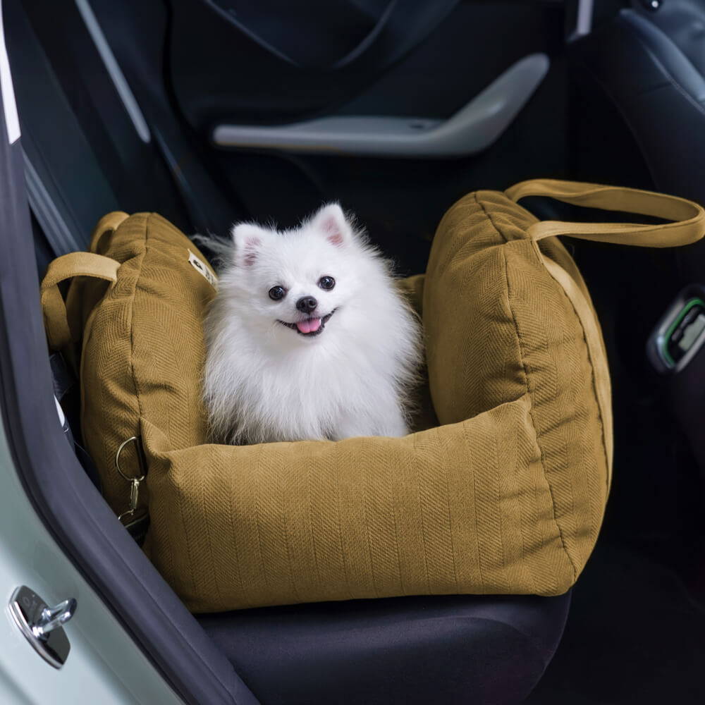 Cama de asiento de coche para perro cachorro de seguridad con refuerzo de viaje en espiga