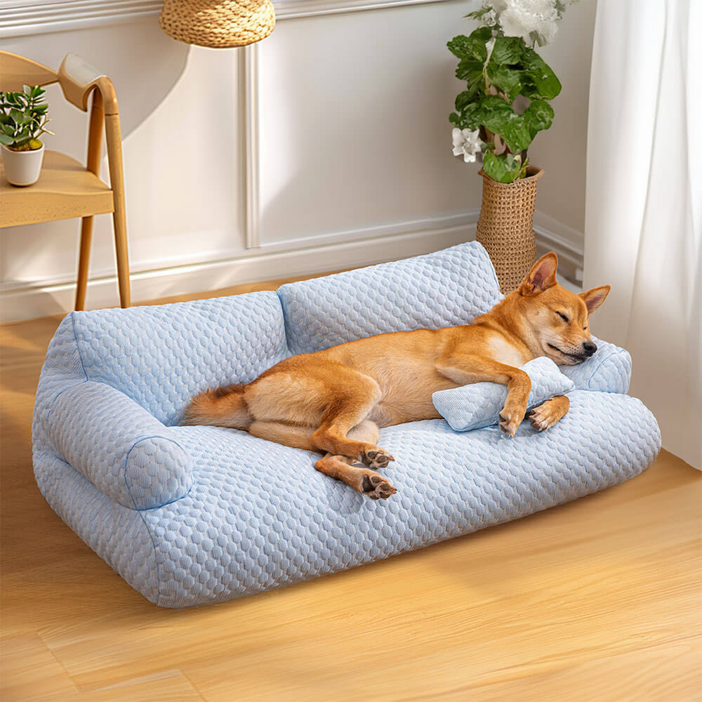 Ice Silk Cooling Pet Bed Breathable Washable Dog Sofa Bed