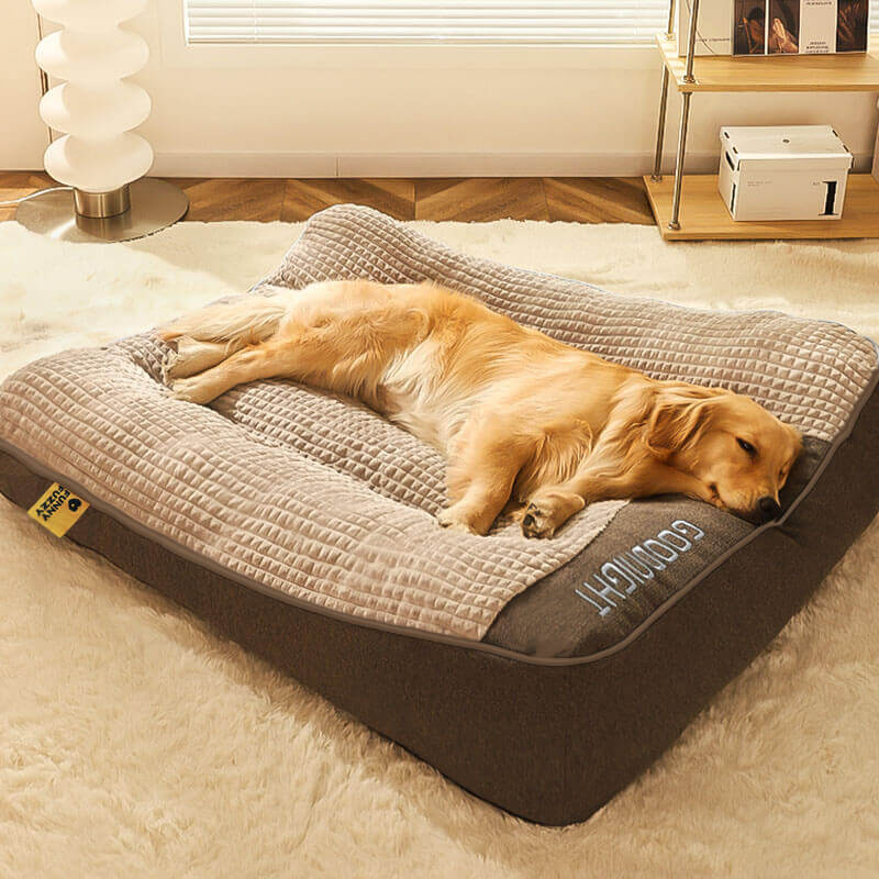 Grand lit de coussin pour chien, personnalisé, épais et résistant aux rayures, Protection de la colonne vertébrale