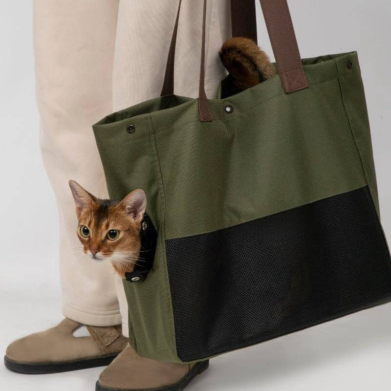 Sac de transport léger pour animaux de compagnie, sac respirant et Portable à bandoulière unique pour chat